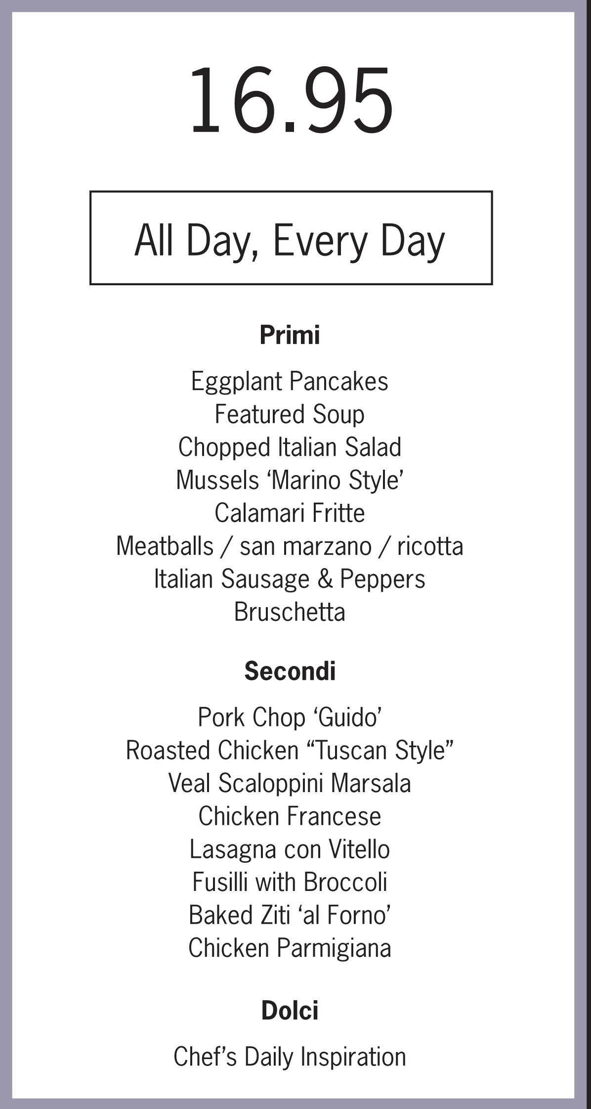 Bova Autumn Specials