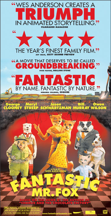 The Fantastic Mr. Fox starring George Clooney at the AMC Sunset Theater November 25