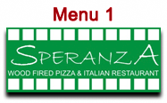 Boca Raton Italian Restaurant Speranza Pizzeria Lunch Menu.