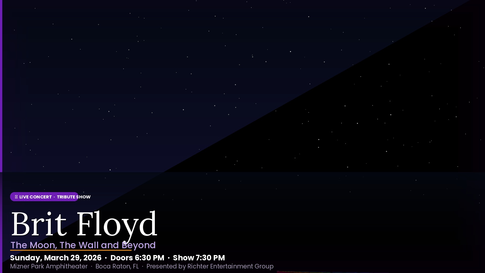 Brit Floyd: The Moon, The Wall and Beyond at Mizner Park Amphitheater Boca Raton