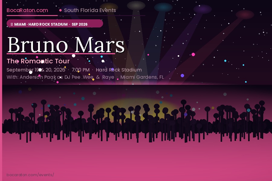 Bruno Mars The Romantic Tour Hard Rock Stadium Miami September 19 2026