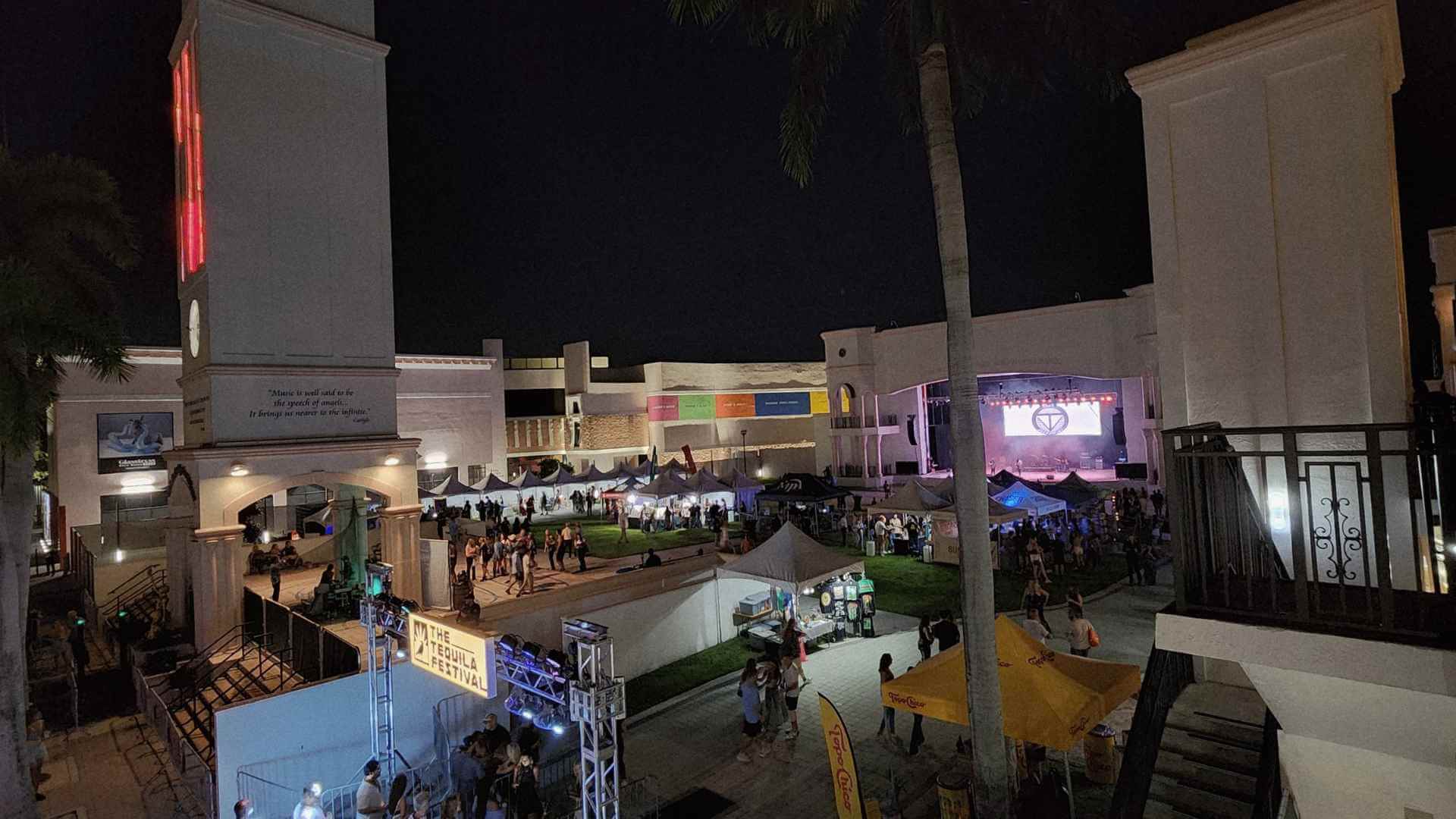 Mizner Park Amphitheater in downtown Boca Raton, FL — outdoor concert venue