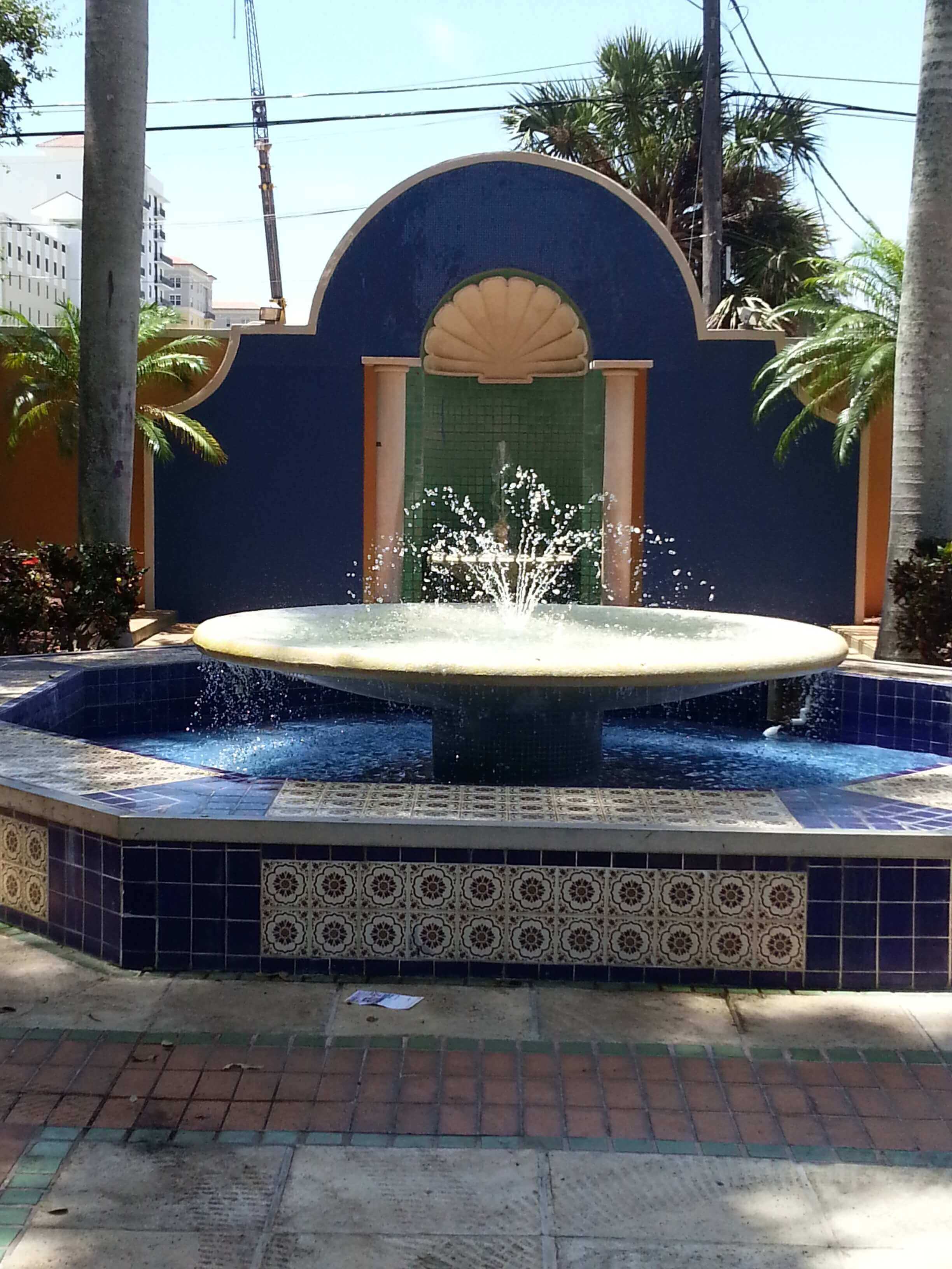 Sanborn Square Park blue tile fountain