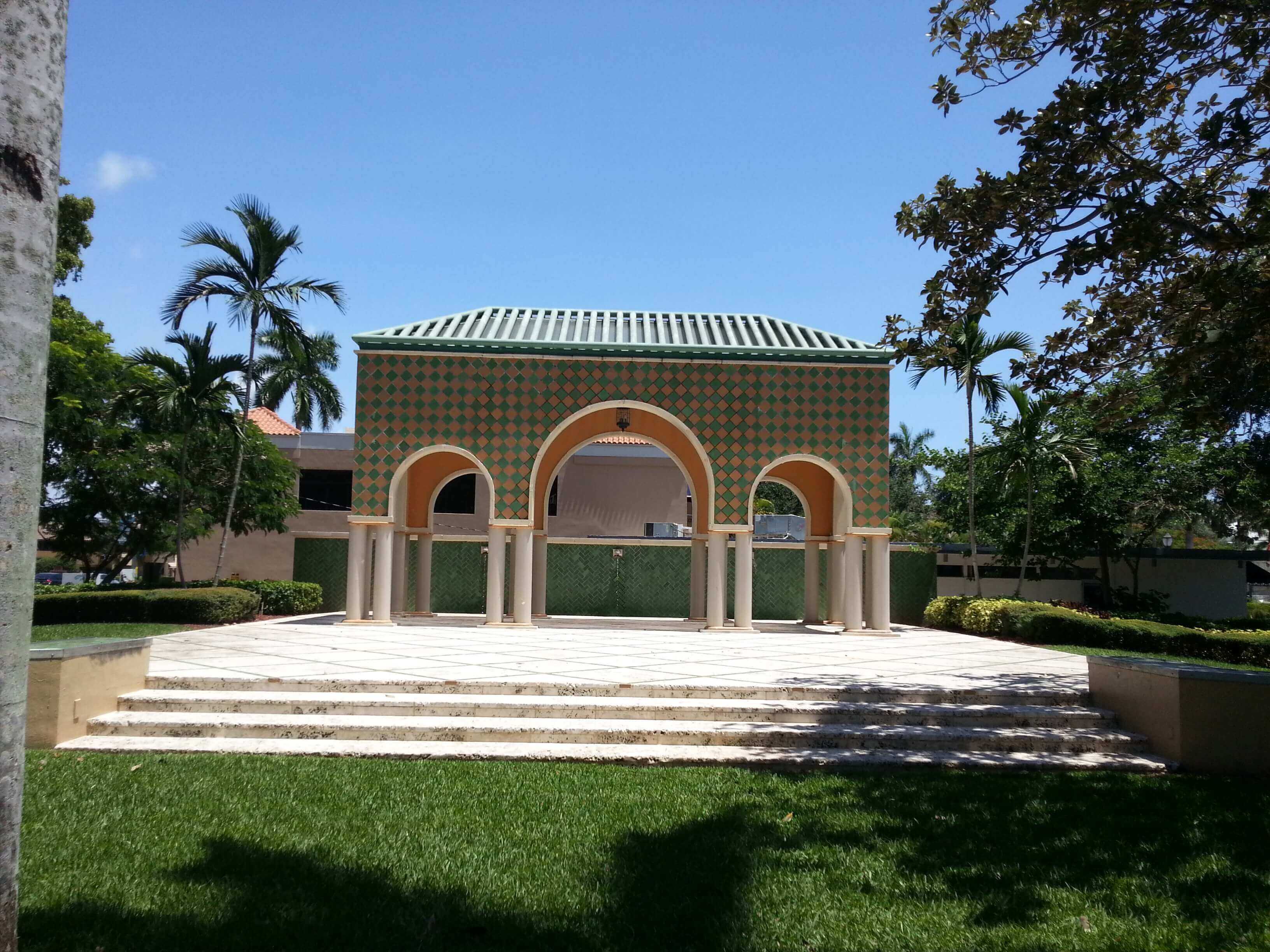 Sanborn Square Park Moorish pavilion stage