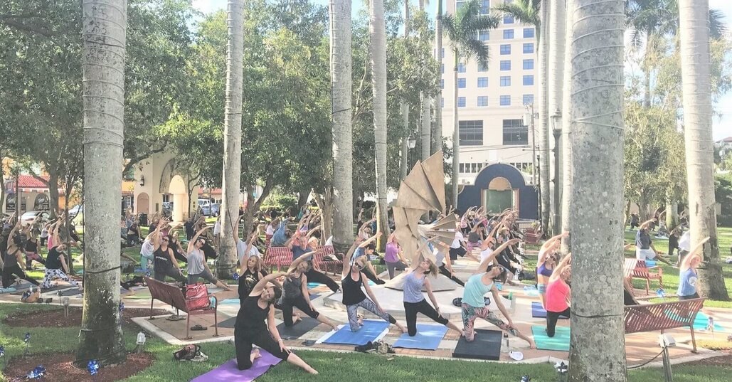 Yoga in the Park Sanborn Square every Saturday 9am Boca Raton